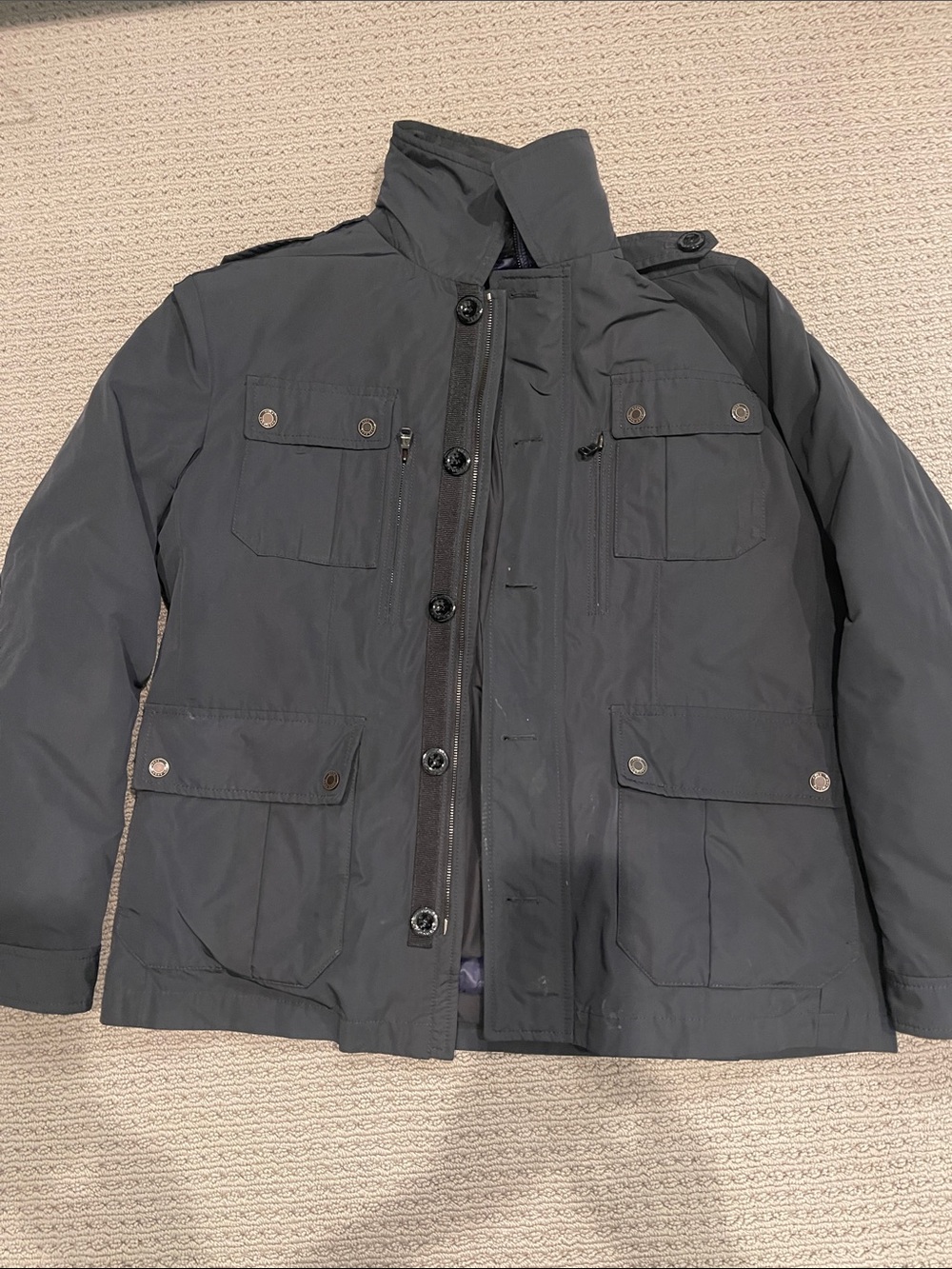 Boss Men's Charcoal Military Field Jacket